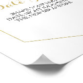 ヴィンテージ金ゴールドとグリーンユーカリ日付ジャールサイン ポスター (角)