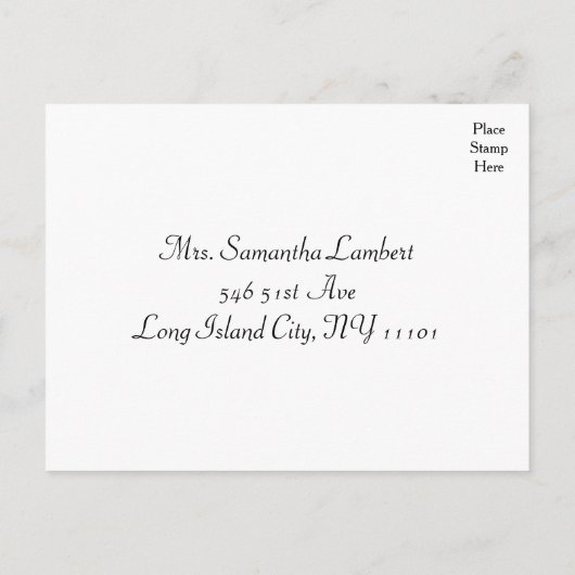 ヴィンテージ金ゴールドとブラックRSVPウェディングパーティーの応答 インビテーションポストカード (裏面)