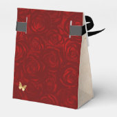 ヴィンテージ金ゴールドとレッドローズサンバースデーパーティー フェイバーボックス (裏面サイド)