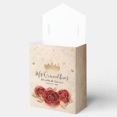 ヴィンテージ金ゴールドとレッドローズサンバースデーパーティー フェイバーボックス (オープン)