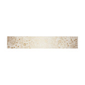 ヴィンテージ金ゴールドと白フローラ結婚の 招待状ベリーバンド (フラット)