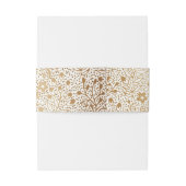 ヴィンテージ金ゴールドと白フローラ結婚の 招待状ベリーバンド (裏面例)