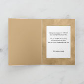 ヴィンテージ金ゴールドの花嫁を務める父クリスマス・イン・スノー シーズンカード (内部)