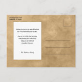 ヴィンテージ金ゴールドの花嫁を務める父クリスマス・イン・スノー ポストカード (裏面)