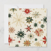 ヴィンテージ金ゴールドの雪片のパターン写真 シーズンカード (裏面)