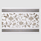 ヴィンテージ金ゴールドのChinoiserieフローラの分離 薄葉紙 (正面)