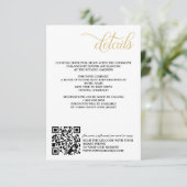 ヴィンテージ金ゴールドのQRコードと詳細 エンクロージャーカード (スタンド正面)