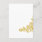 ヴィンテージ金ゴールドのQRコードと詳細 エンクロージャーカード (裏面)