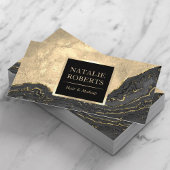 ヴィンテージ金ゴールドアガテメイクアップアーティストヘア美しいサロン 名刺