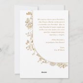 ヴィンテージ金ゴールドアーチ写真Feliz Navidad シーズンカード (裏面)