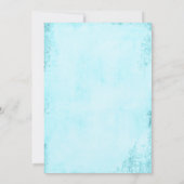 ヴィンテージ金ゴールドエッフェルタワーティール(緑がかった色)バラブライダルシャワー 招待状 (裏面)