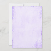 ヴィンテージ金ゴールドエッフェルタワーパープルバラ結婚ズ 招待状 (裏面)