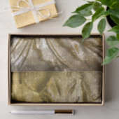 ヴィンテージ金ゴールドエンボスフローラモチーフホワイトグリッター 薄葉紙 (ギフト)