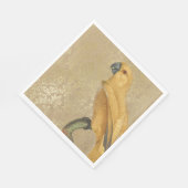 ヴィンテージ金ゴールドオウム スタンダードランチョンナプキン (角)