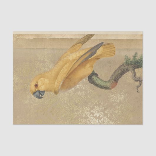 ヴィンテージ金ゴールドオウム 薄葉紙 (正面)