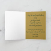 「ヴィンテージ金ゴールドオーナメント」ホリデーカード シーズンカード (内部)