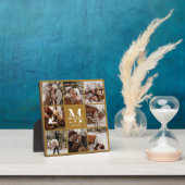 ヴィンテージ金ゴールドカスタムファミリーフォトコラージングモノグラム フォトプラーク (インサイチュ)