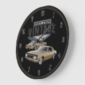 ヴィンテージ金ゴールドカマロ大時計 ラージ壁時計 (傾斜)