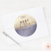 ヴィンテージ金ゴールドキラキラ体バターラベル ラウンドシール (封筒)