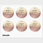 ヴィンテージ金ゴールドキラキラ体バターラベル ラウンドシール (シート)