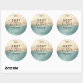 ヴィンテージ金ゴールドキラキラ体バターラベル ラウンドシール (シート)