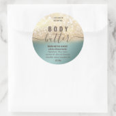 ヴィンテージ金ゴールドキラキラ体バターラベル ラウンドシール (バッグ)