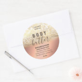 ヴィンテージ金ゴールドキラキラ体バターラベル ラウンドシール (封筒)