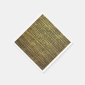 ヴィンテージ金ゴールドギリシャの蛇行パターン スタンダードカクテルナプキン (角)
