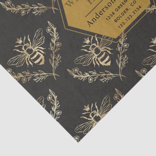 ヴィンテージ金ゴールドクイーンビーアピラルモノグラム 薄葉紙 (詳細)