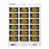 ヴィンテージ金ゴールドクイーンビーアピラ差出人住所 ラベル (フルシート)