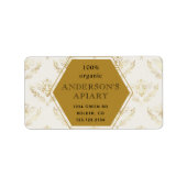 ヴィンテージ金ゴールドクイーンビーアピラ差出人住所 ラベル (正面)