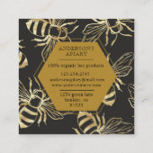 ヴィンテージ金ゴールドクイーンビーアピール スクエア名刺 (裏面)