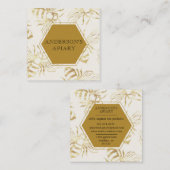 ヴィンテージ金ゴールドクイーンビーapiar スクエア名刺 (正面/裏面)