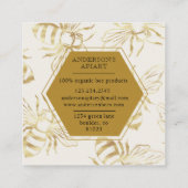 ヴィンテージ金ゴールドクイーンビーapiar スクエア名刺 (裏面)