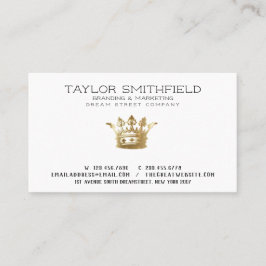 ヴィンテージ金ゴールドクラウン名刺 名刺