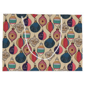 ヴィンテージ金ゴールドクリスマスオーナメント ラージペーパーバッグ (裏面)