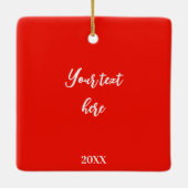 ヴィンテージ金ゴールドクリスマスベルズポインセチアオーナメント セラミックオーナメント (裏面)