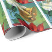 ヴィンテージ金ゴールドクリスマスベルズ ラッピングペーパー (ロールコーナー)