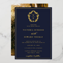 ヴィンテージ金ゴールドクレストモノグラ結婚ムの写真