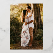 ヴィンテージ金ゴールドクレストモノグラ結婚ムの写真 箔招待状 (裏面)