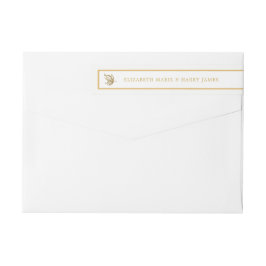 ヴィンテージ金ゴールドグリッターバタフ結婚ィーズ ラップアラウンドラベル