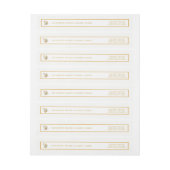 ヴィンテージ金ゴールドグリッターバタフ結婚ィーズ ラップアラウンドラベル (シート)