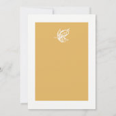 ヴィンテージ金ゴールドグリッターバタフ結婚ィーズ 招待状 (裏面)