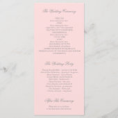 ヴィンテージ金ゴールドグリッター紙吹雪ピンク結婚式 プログラム (裏面)