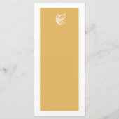 ヴィンテージ金ゴールドグリッター結婚バタフライのメニュー メニュー (裏面)