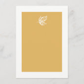 ヴィンテージ金ゴールドグリッター結婚バタフライのメニュー メニュー (裏面)