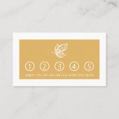 ヴィンテージ金ゴールドグリッター蝶 ロイヤリティカード (裏面)