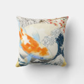 ヴィンテージ金ゴールドコイ日本の池 クッション (裏面)