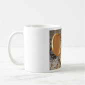 ヴィンテージ金ゴールドコンパスオンアンティーク海賊地図 コーヒーマグカップ (左)