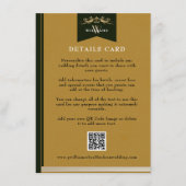 ヴィンテージ金ゴールドシックなチャプター結婚ページのカード挿入 エンクロージャーカード (正面)
